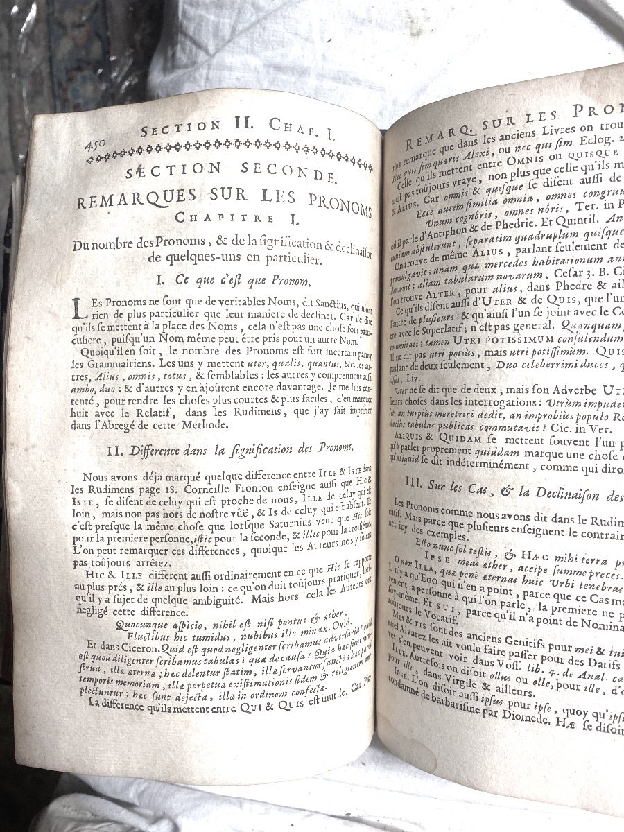 "nouvelle Méthode Pour Apprendre Facilement La Langue Latine "1  Fort Vol. In 8 . A Paris 1709 -photo-4