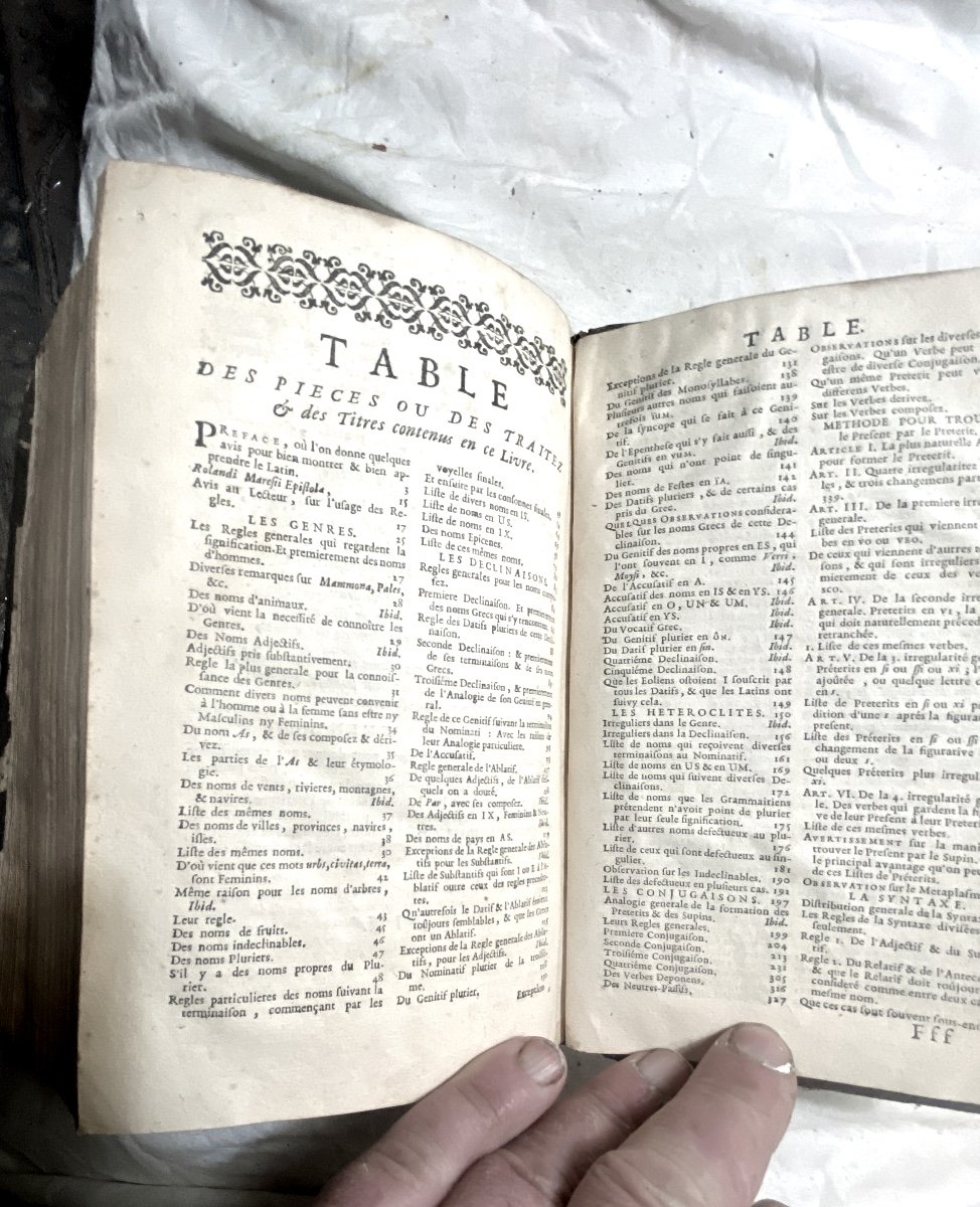 "nouvelle Méthode Pour Apprendre Facilement La Langue Latine "1  Fort Vol. In 8 . A Paris 1709 -photo-7