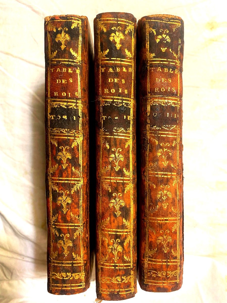 3 Vol. Aux Armes Tablettes Historiques Et Anecdotes Des Rois De France: De Pharamond / Louis XV-photo-1