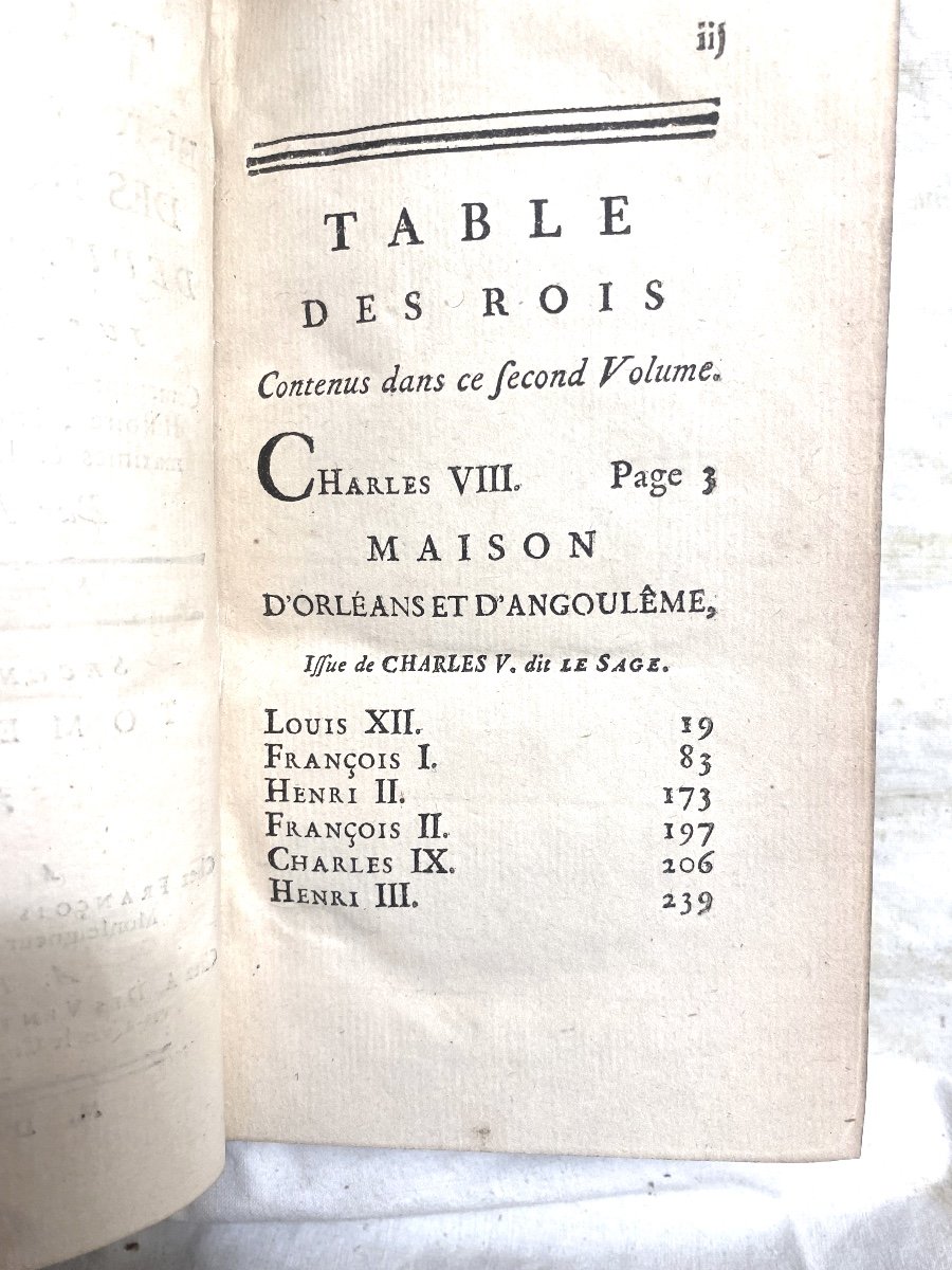 3 Vol. Aux Armes Tablettes Historiques Et Anecdotes Des Rois De France: De Pharamond / Louis XV-photo-7