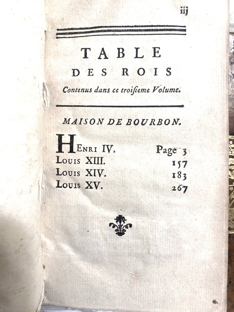 3 Vol. Aux Armes Tablettes Historiques Et Anecdotes Des Rois De France: De Pharamond / Louis XV-photo-8