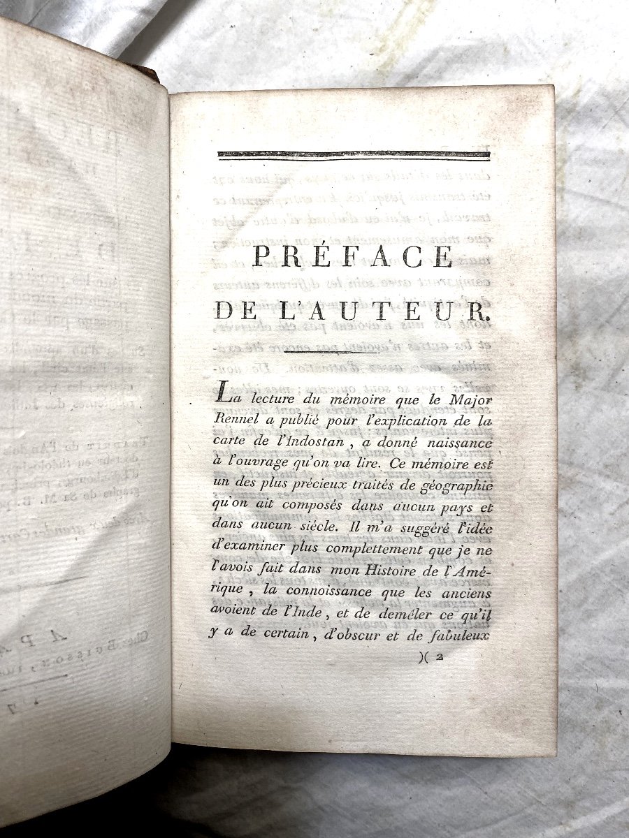  I V.recherches Historiques Sur La Connaissance Des Anciens Avaient De l'Inde De Robertson 1792-photo-2