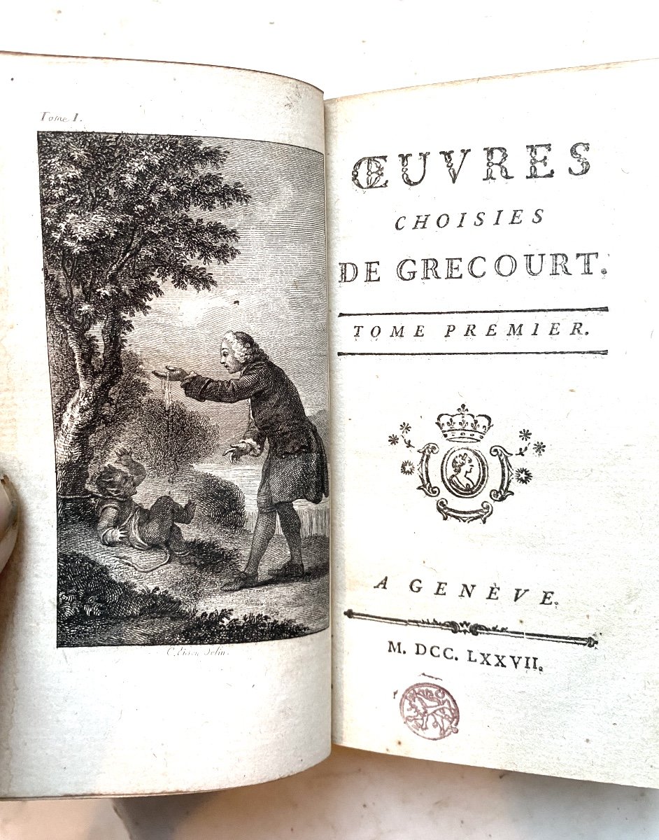 Exemplaire En 3 Vol In 18 :"Oeuvres Choisies De Grécourt", Genève 1777 ( Cazin Paris )-photo-3