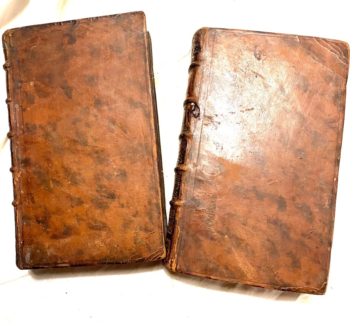 2 Beautiful Volumes In12 "portable Dictionary Of Health" Paris 1760 Charlesauguste Van Dermonde-photo-2