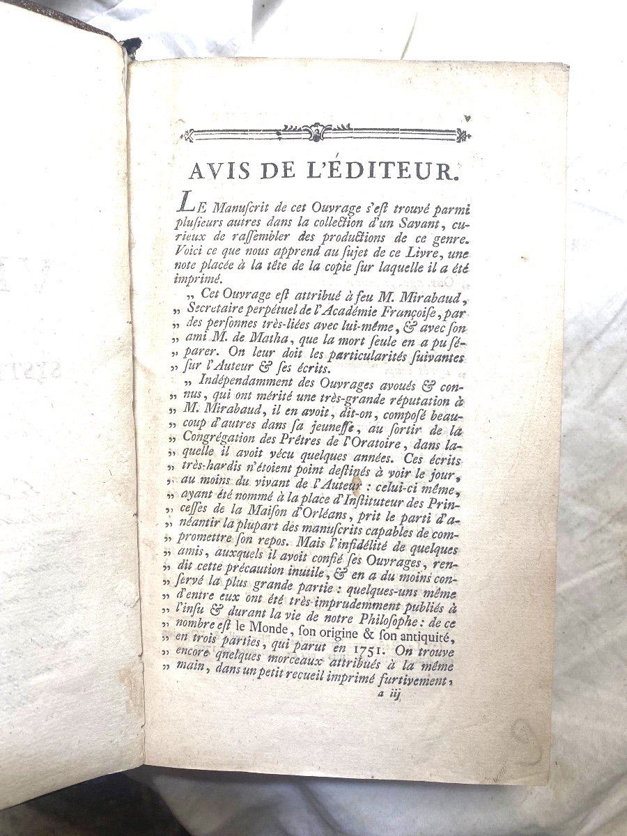 Le Vrai Sens Du Systême De La Nature . A Londres 1774 , Edition Originale: Helvetius /d'holbach-photo-2