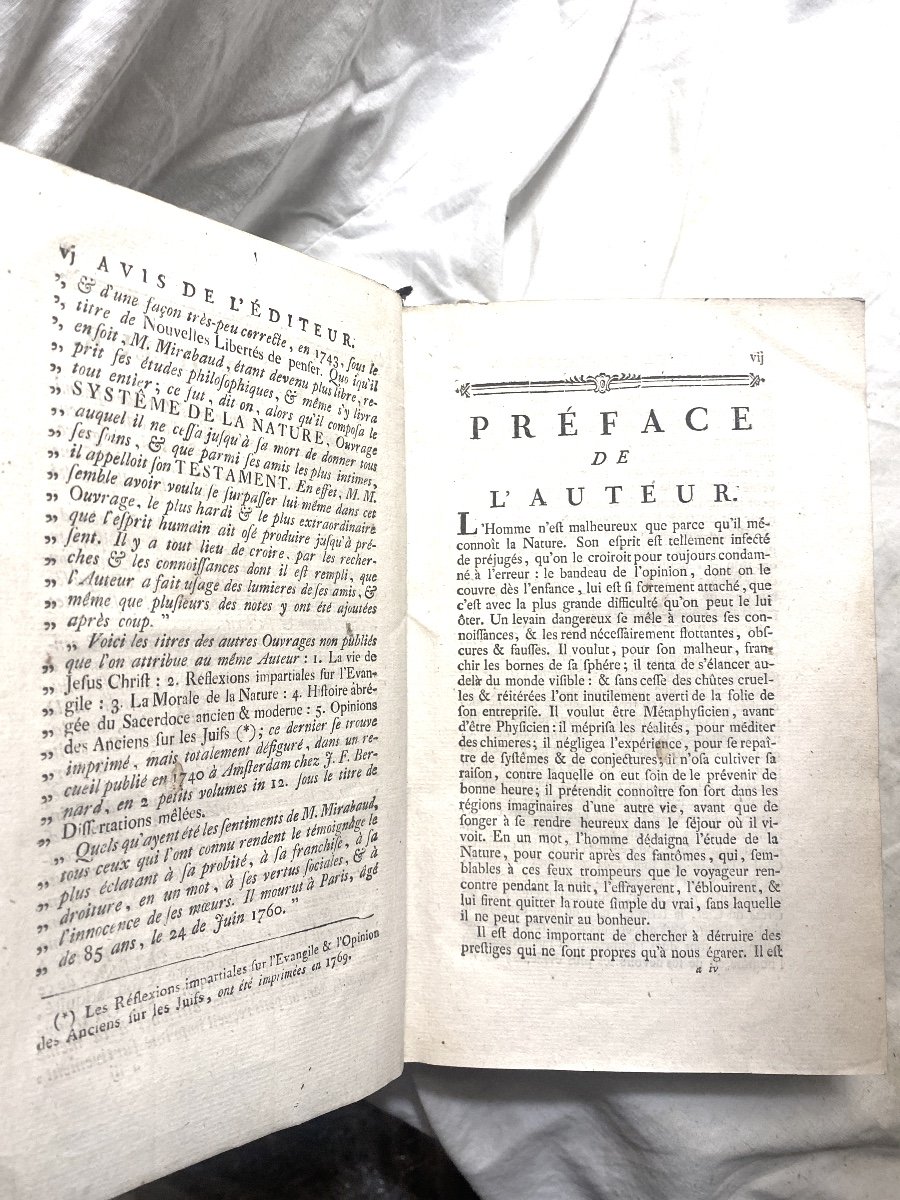 Le Vrai Sens Du Systême De La Nature . A Londres 1774 , Edition Originale: Helvetius /d'holbach-photo-3