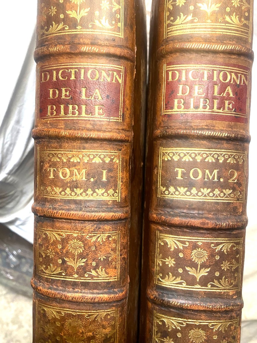 "the Great Dictionary Of The Bible" In Two Beautiful Volumes Infolio, In Lyon 1768, By Mr Simon;-photo-2