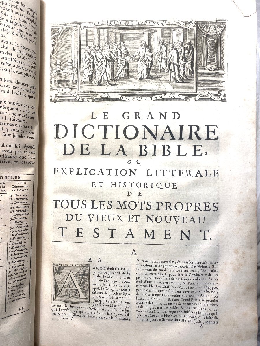 "the Great Dictionary Of The Bible" In Two Beautiful Volumes Infolio, In Lyon 1768, By Mr Simon;-photo-5