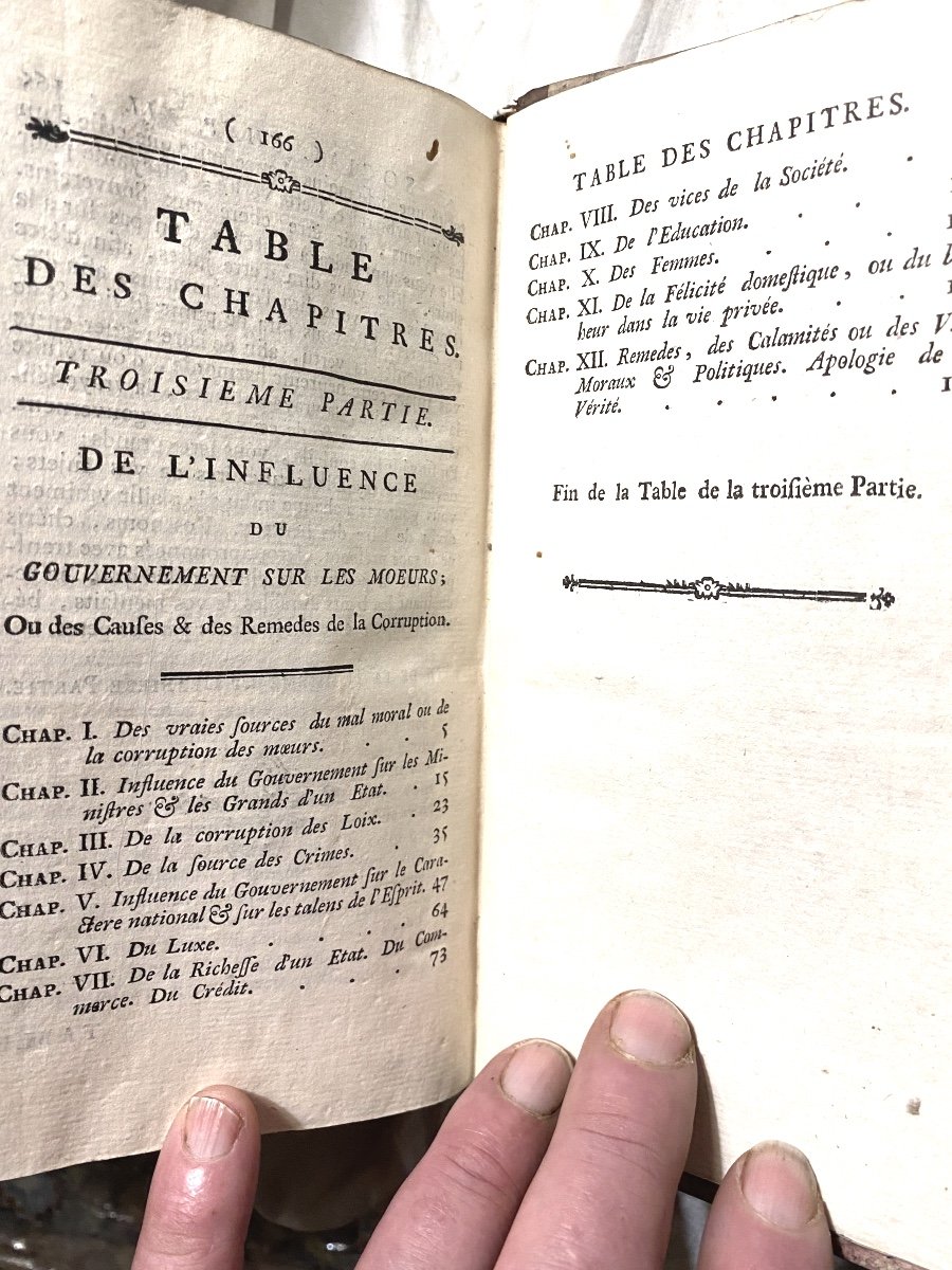 Rare Volume In 8 En 3 Tomes 1773, à Londres :Système Social, Ou Principes Naturels De La Morale-photo-7