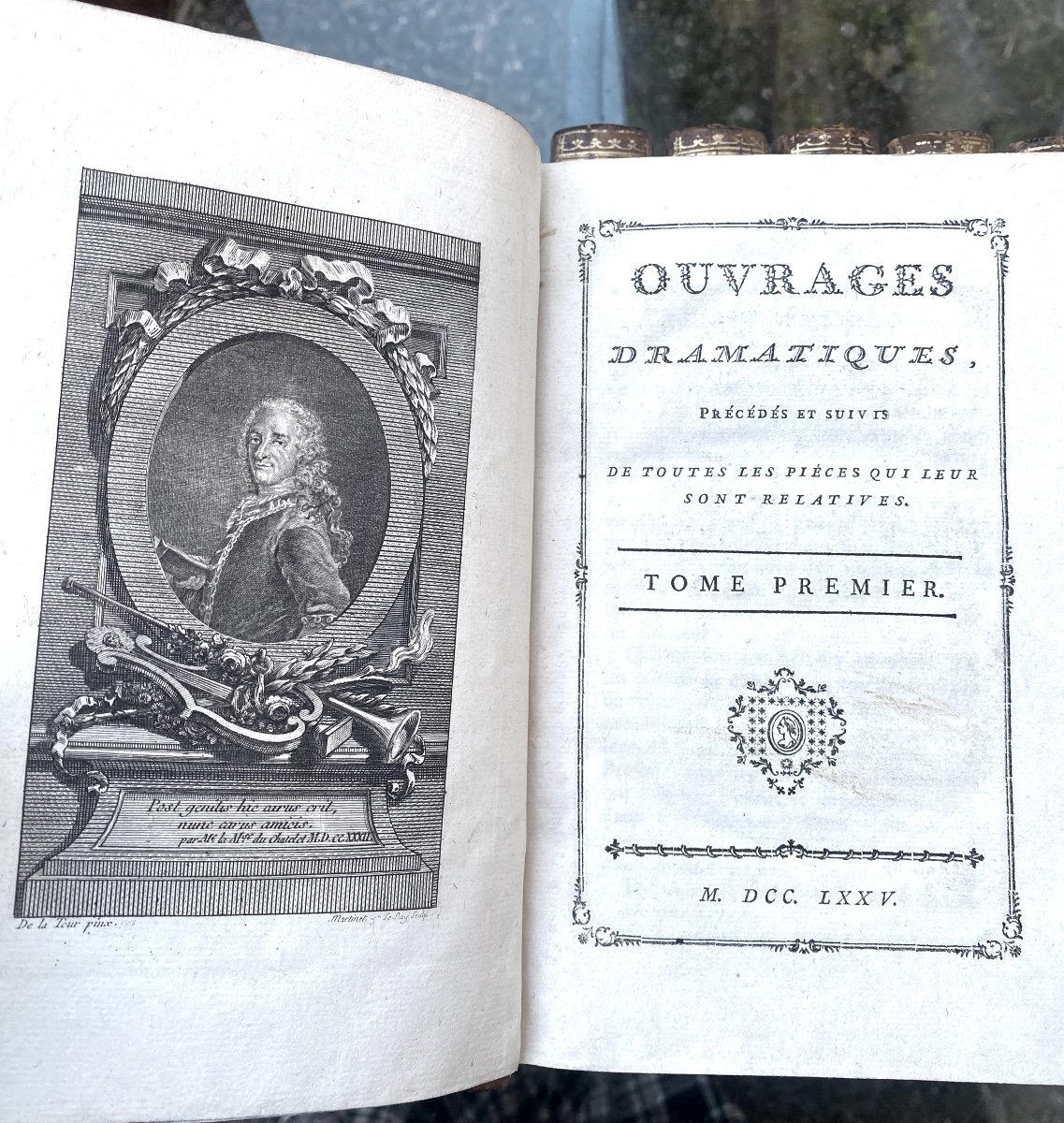 39/40: Volumes In 8 Tortoiseshell Calf "works Of Voltaire" Illustrated Edition, Called Framed. 1775-photo-4