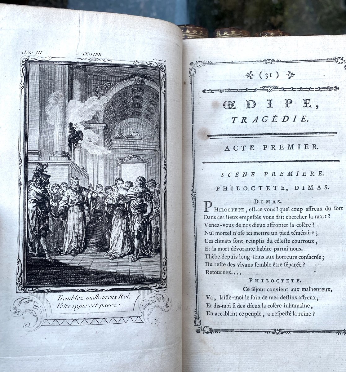 39/40: Volumes In 8 Tortoiseshell Calf "works Of Voltaire" Illustrated Edition, Called Framed. 1775-photo-5