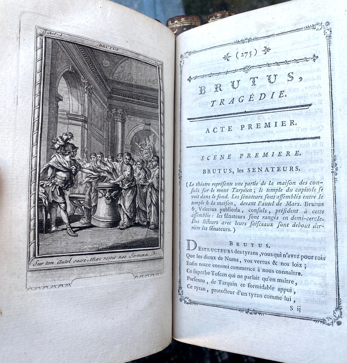 39/40: Volumes In 8 Tortoiseshell Calf "works Of Voltaire" Illustrated Edition, Called Framed. 1775-photo-6