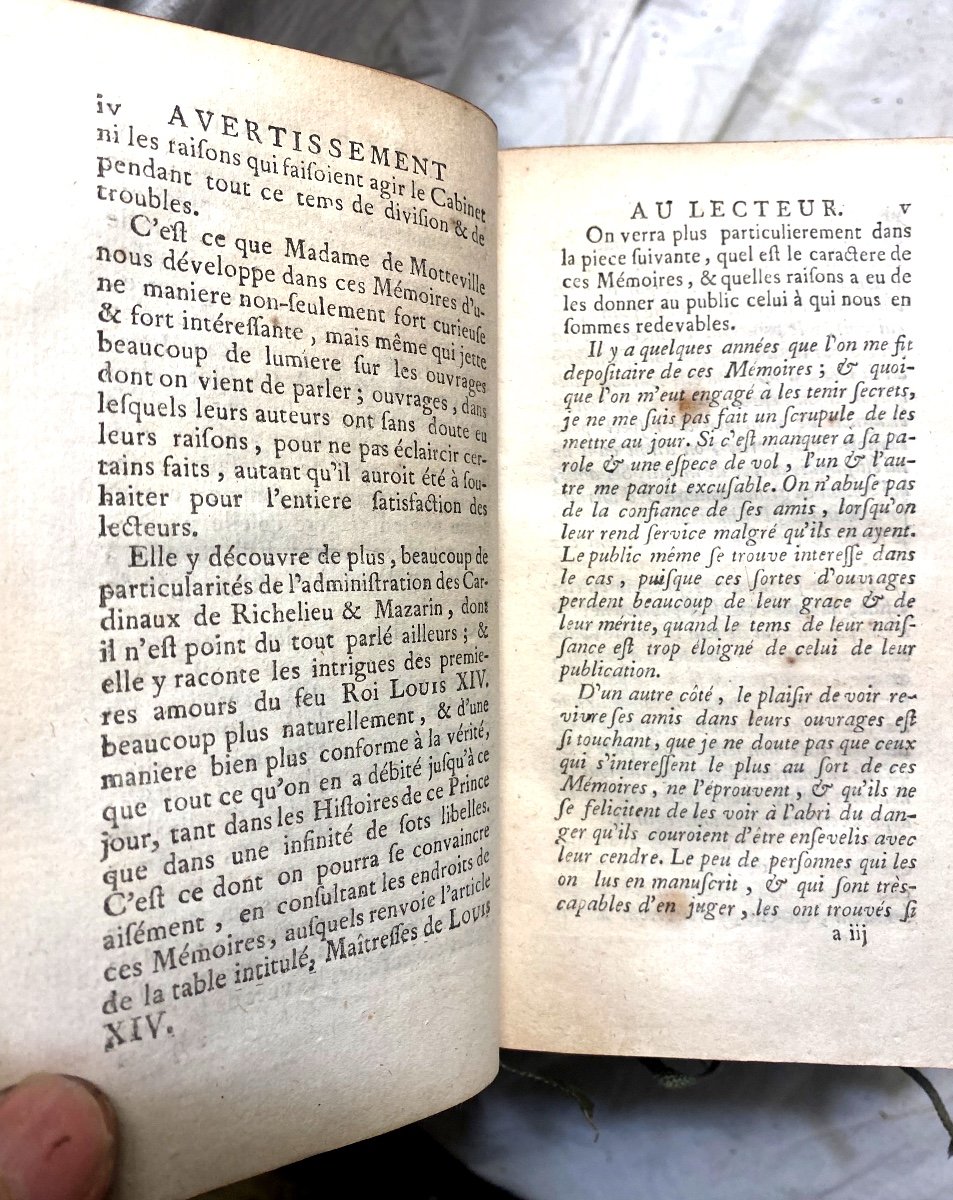 Complete: 6 Vol. In 12, Amsterdam 1750: "memoirs To Serve The History Of Anne Of Austria"-photo-4