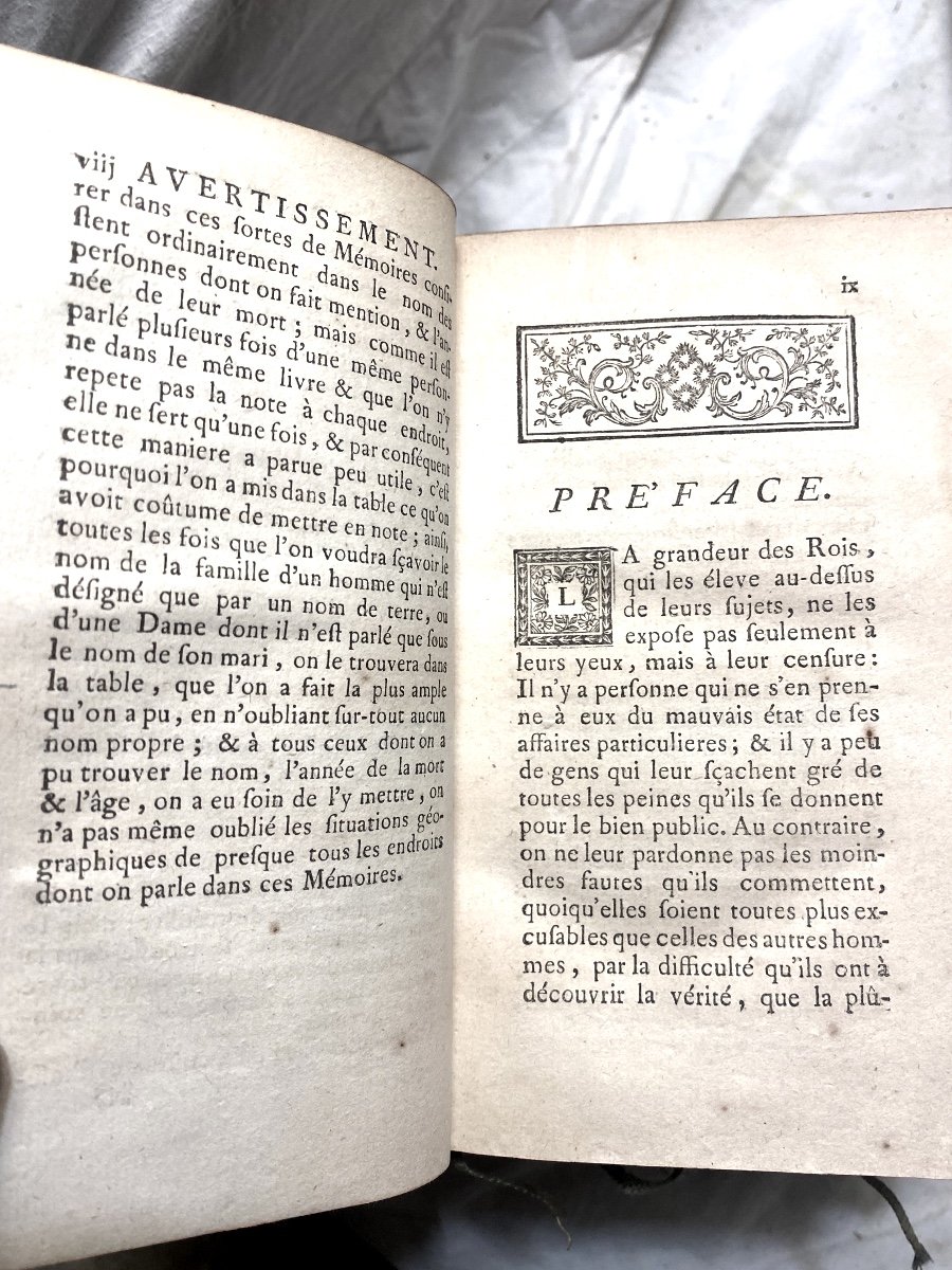 Complete: 6 Vol. In 12, Amsterdam 1750: "memoirs To Serve The History Of Anne Of Austria"-photo-6