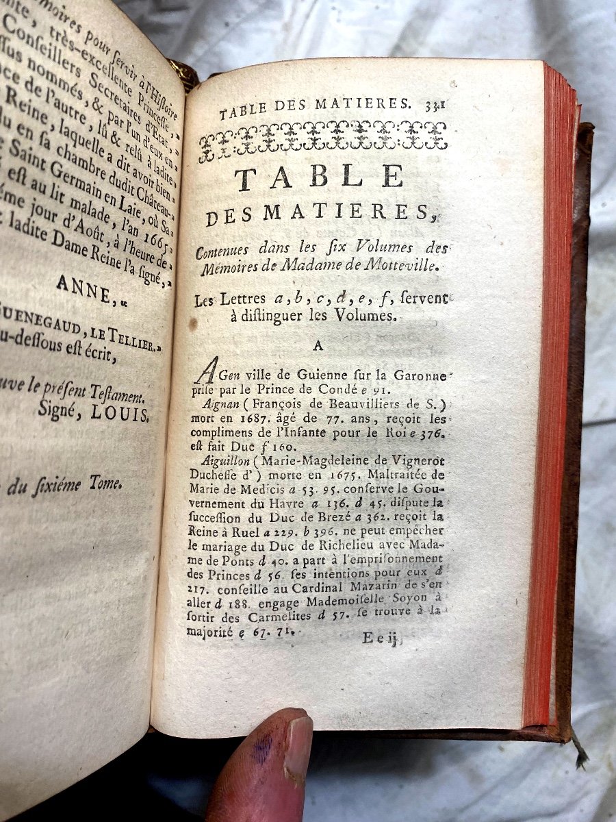 Complèts: 6 Vol. In 12 , Amsterdam 1750: " Mémoires Pour Servir à l'Histoire d'Anne d'Autriche"-photo-8