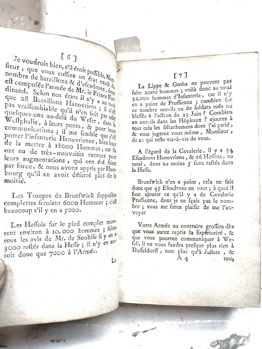 1 Vol In 12 In Three Works "letters From Mr Marshal Duke Of Belleisle" & Military Memoirs-photo-5