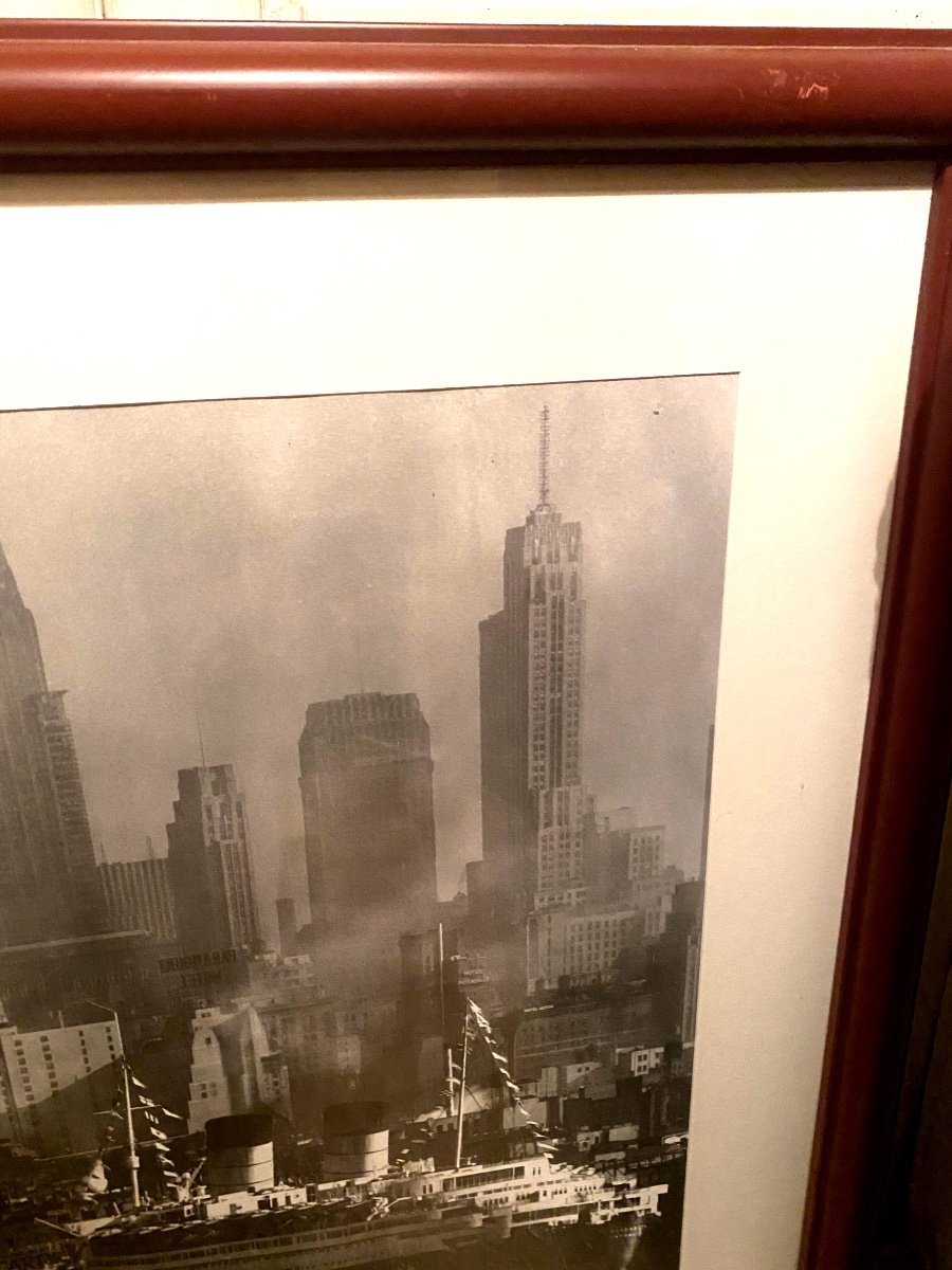 Large Enlarged Photo Print Of The Queen Elizabeth In New York Harbor, By Andreas Feininger -photo-3