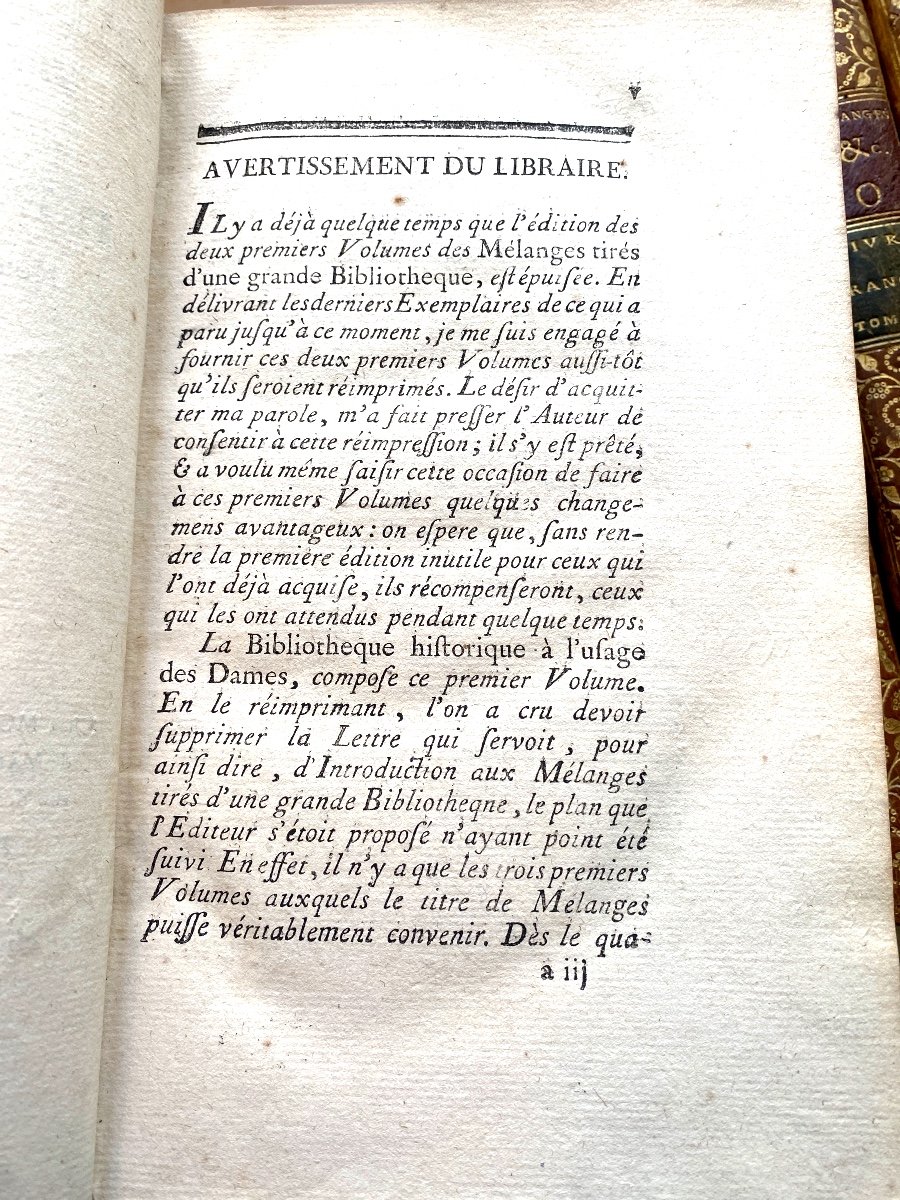 Bibliothèque Historique A l'Usage Des Dames, 24 Beaux Volumes In 8 Château des Ormes d'Argenson-photo-6