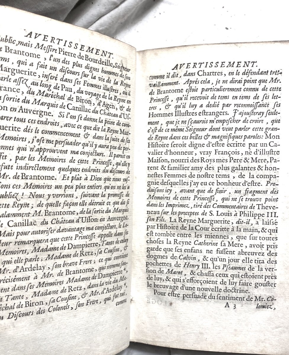 Dans Une Reliure Janséniste "Mémoires De Marguerite De Valois" , 1 Vol. In 12. à La Haye .1715-photo-3