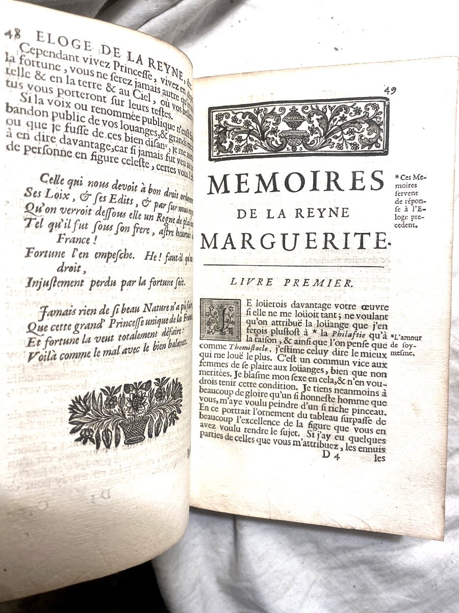 Dans Une Reliure Janséniste "Mémoires De Marguerite De Valois" , 1 Vol. In 12. à La Haye .1715-photo-6