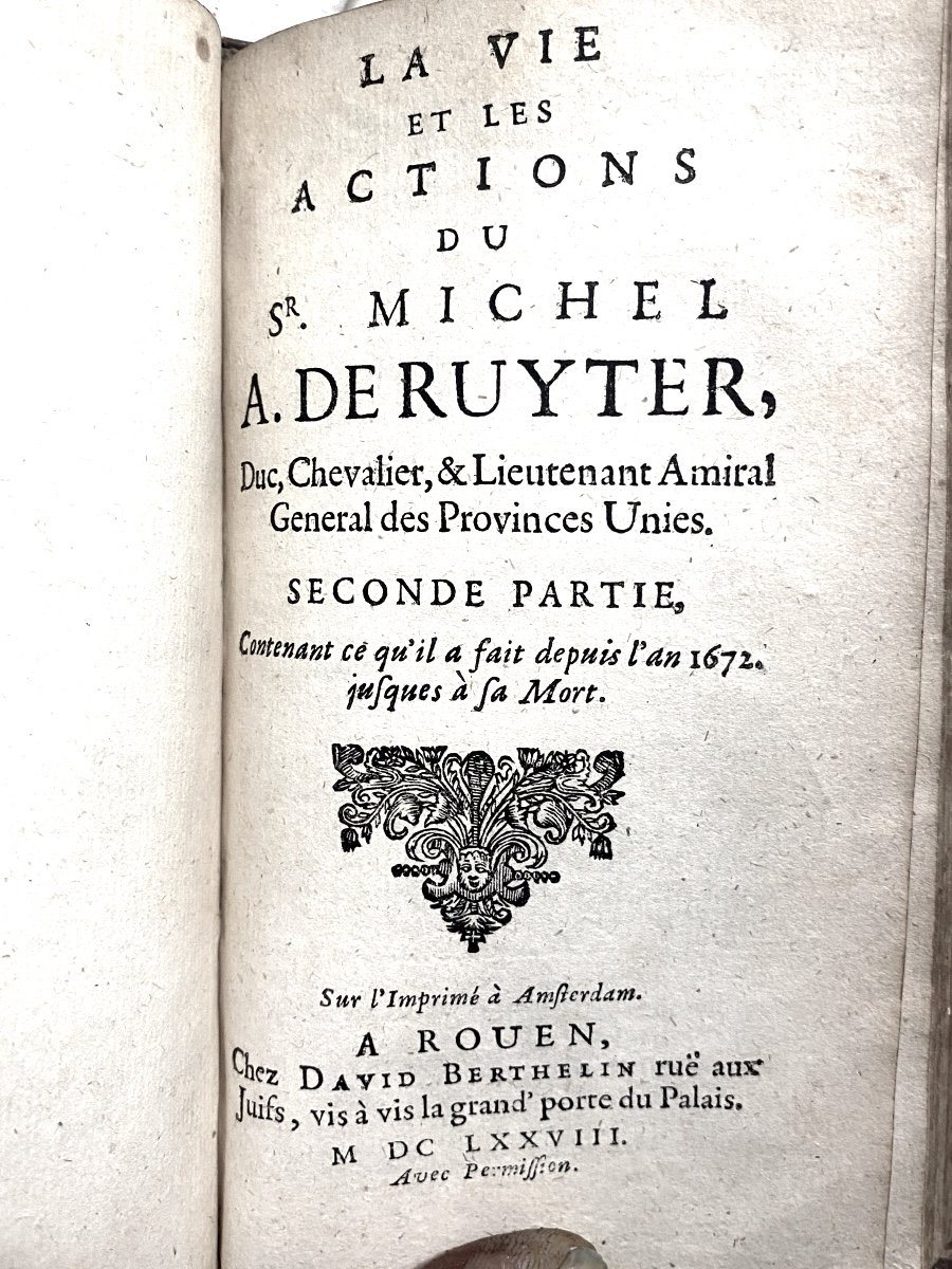 The Life And Memorable Actions Of Mr. Michel De Ruyer, Duke, Knight Rouen 1678. Pr. Unies-photo-8