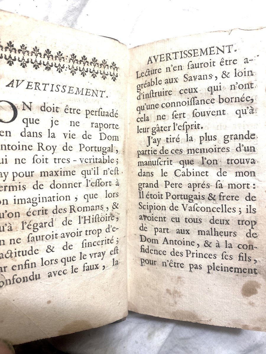   " Histoire Secrète De Dom Antoine Roy De Portugal" Tirée Des Mémoires De Vasconcellos 17ème-photo-6