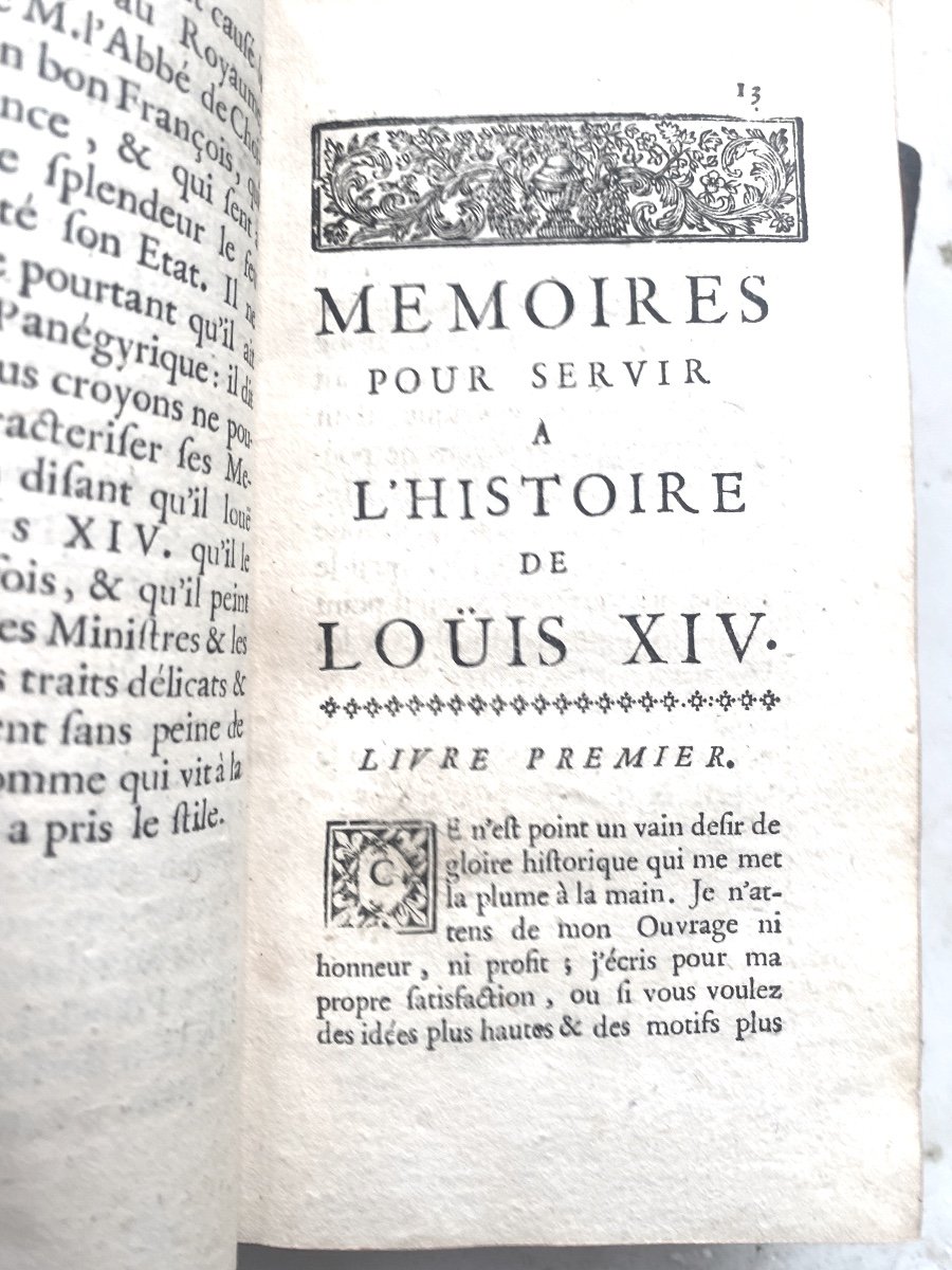 Mémoires Pour Servir A l'Histoire De Louis XIV , Par Feu M. l'Abbé De Choisy ; 2 Vol In 12 1727-photo-6