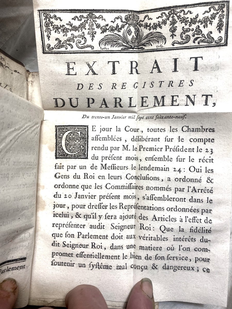 Rare Ensemble De Nombreuses Pièces Réunies En Un Vol.in8 ,sur Le Commerce Du Blé De 1754 à 1769-photo-2