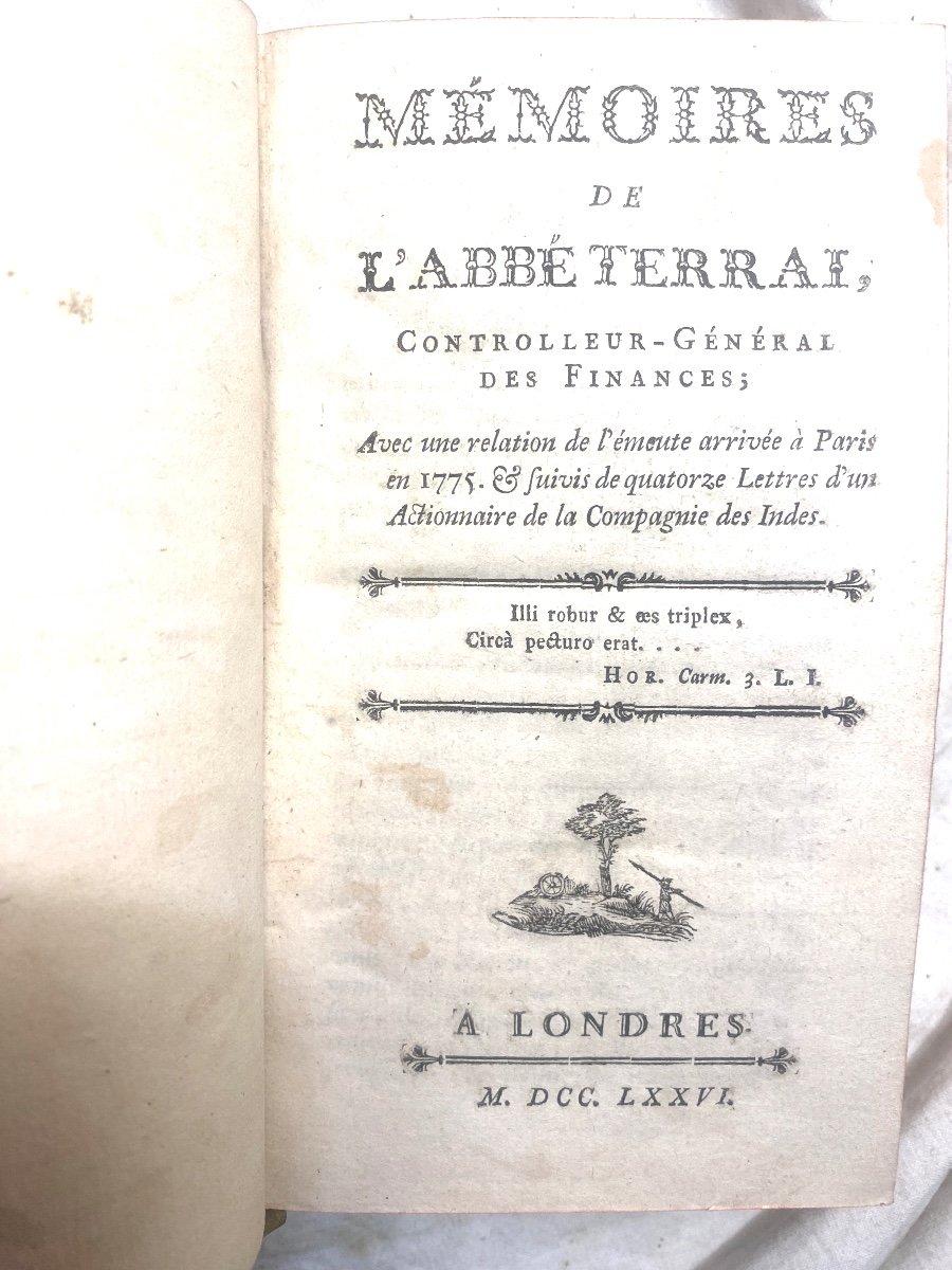 In Mint Condition Rare "memoirs Of Abbé Terray" Controôler-general Of Finances London 1776-photo-3