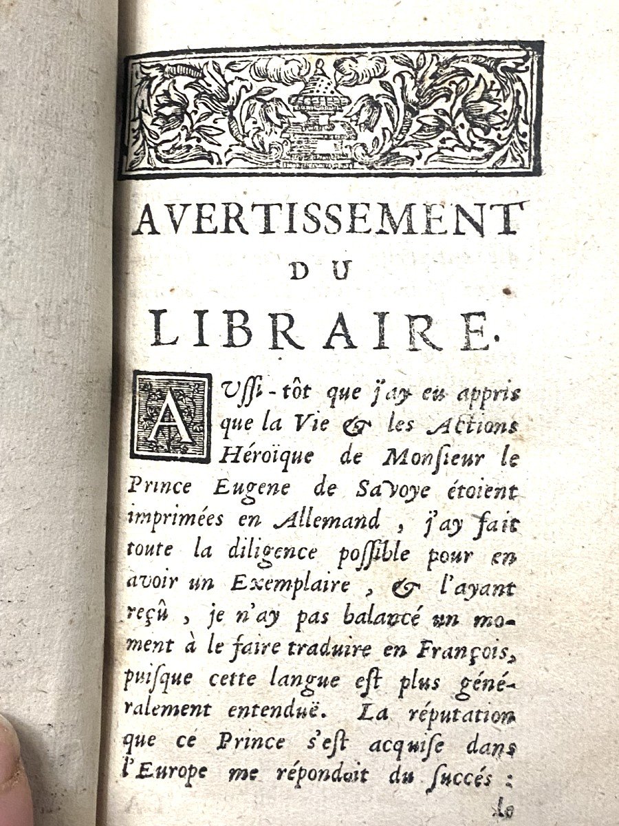 "la Vie Du Prince Eugène De Savoie", Maréchal De Camp Général Des Armées De l'Empereur, 1703 .-photo-4