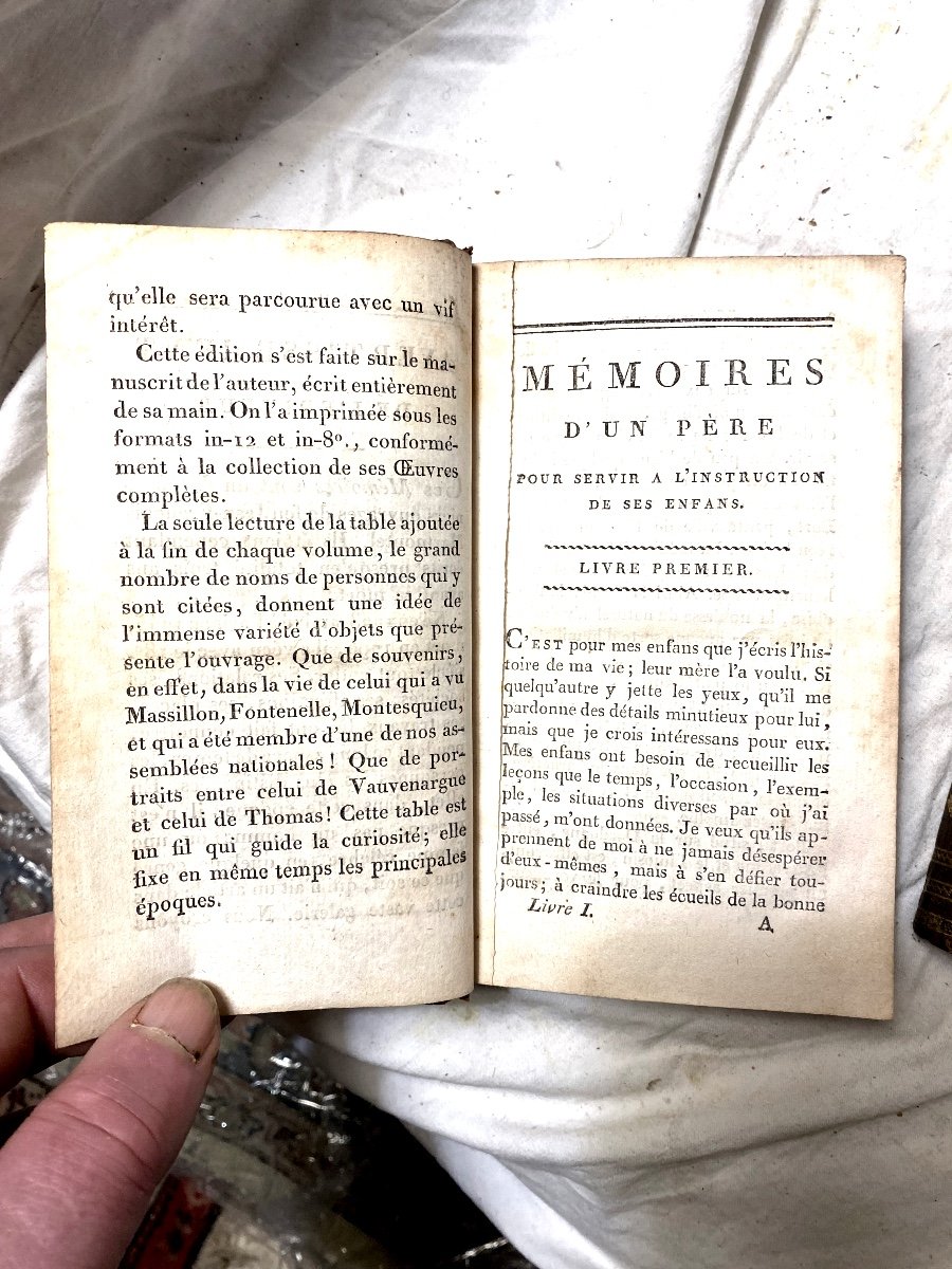 Complete Memoirs Of The Posthumous Works Of Marmontel In Four Volumes In 12. In Paris, Year XIII-photo-3