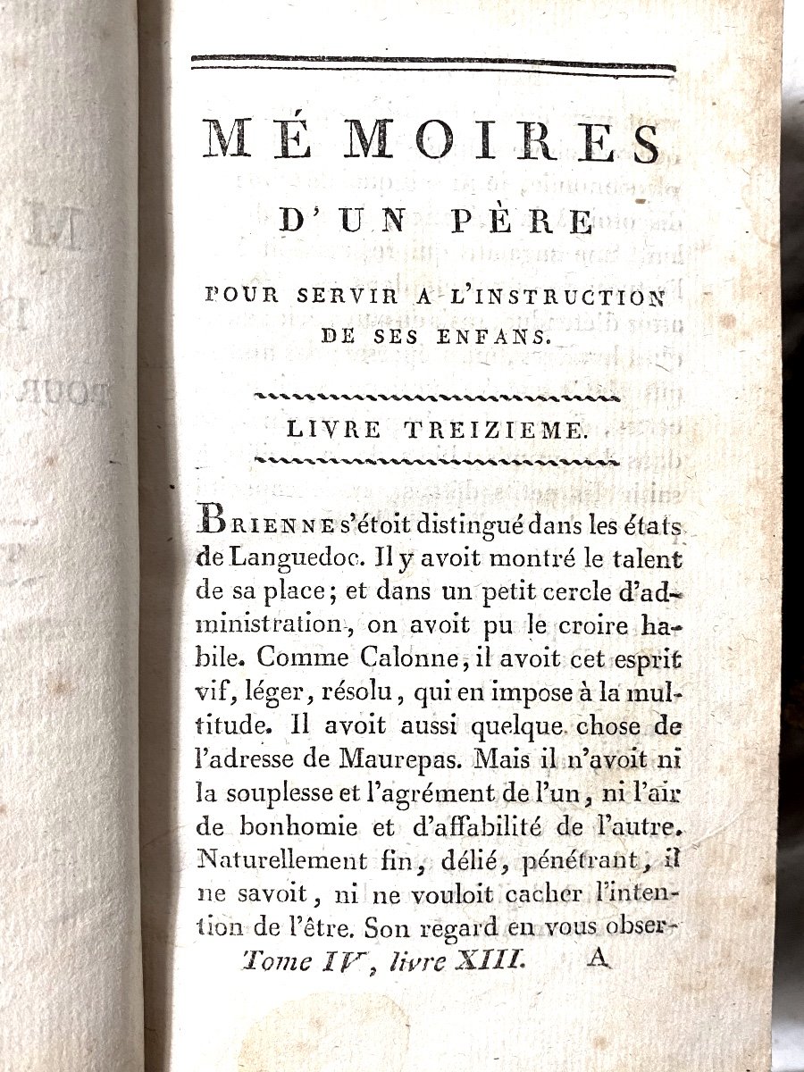 Complete Memoirs Of The Posthumous Works Of Marmontel In Four Volumes In 12. In Paris, Year XIII-photo-5