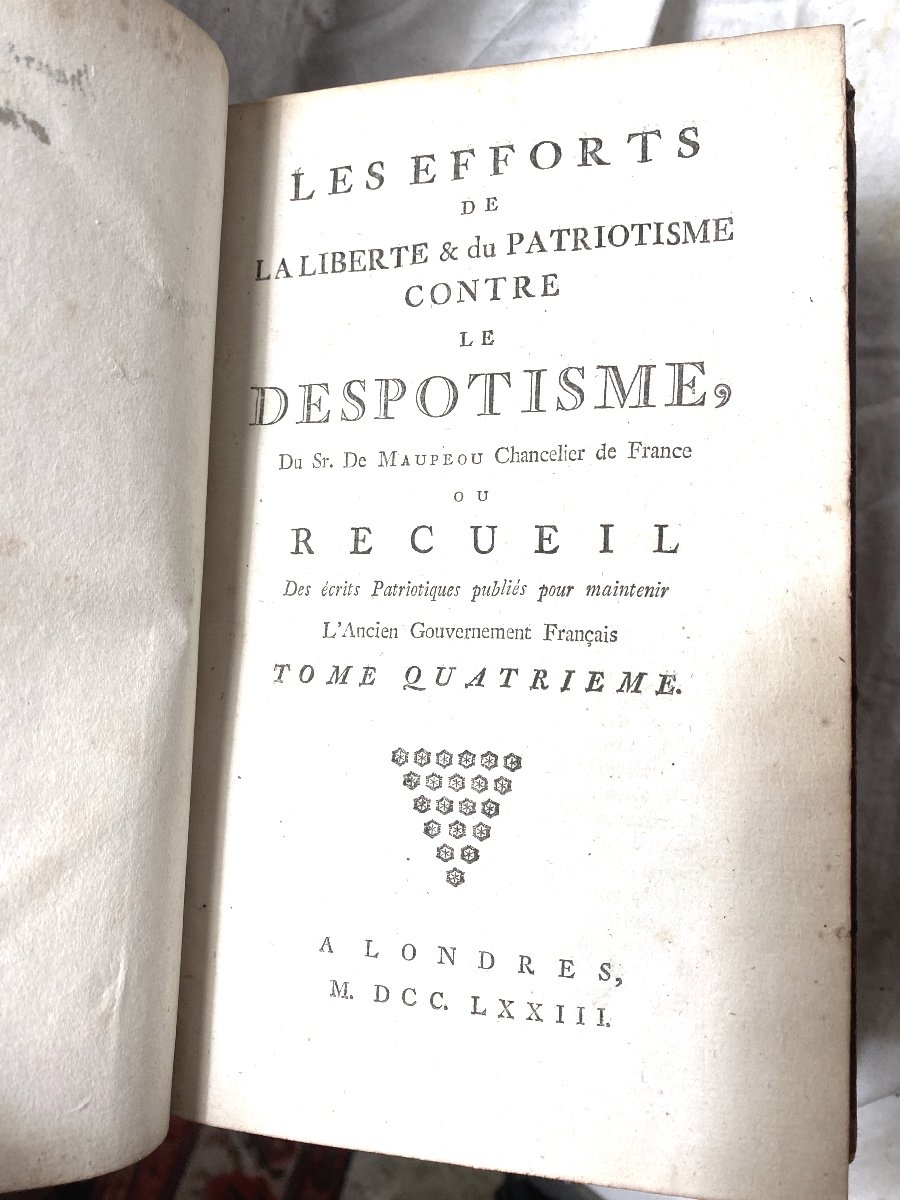 "les Efforts De La Liberté & Du Patriotisme Contre Le Despotisme",du Sr. De Maupéou Chancelier.-photo-7