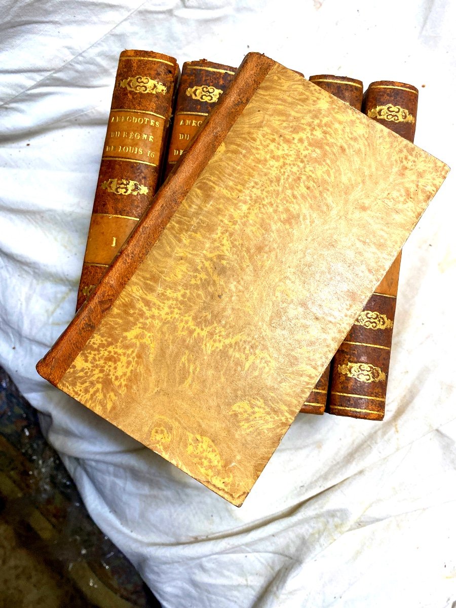 Anecdotes From The Reign Of Louis XVI" In 6 Volumes. In 12. In Paris 1791, Precious Late 18th-photo-2