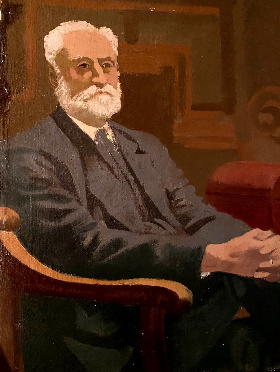 Portrait Of Miguel De Unamuno, Famous Writer, By Roudybush, Salon Des Indépendants, 1989-photo-2