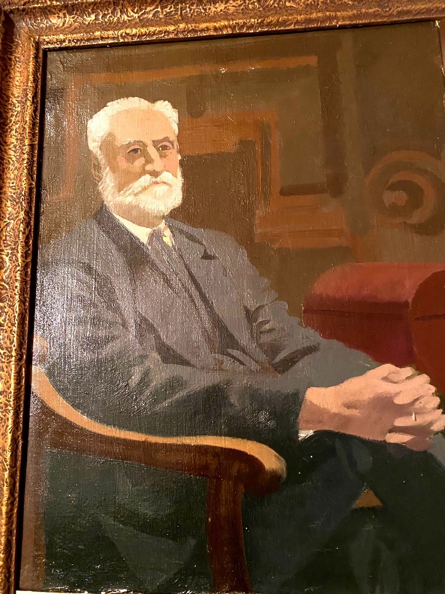 Portrait Of Miguel De Unamuno, Famous Writer, By Roudybush, Salon Des Indépendants, 1989