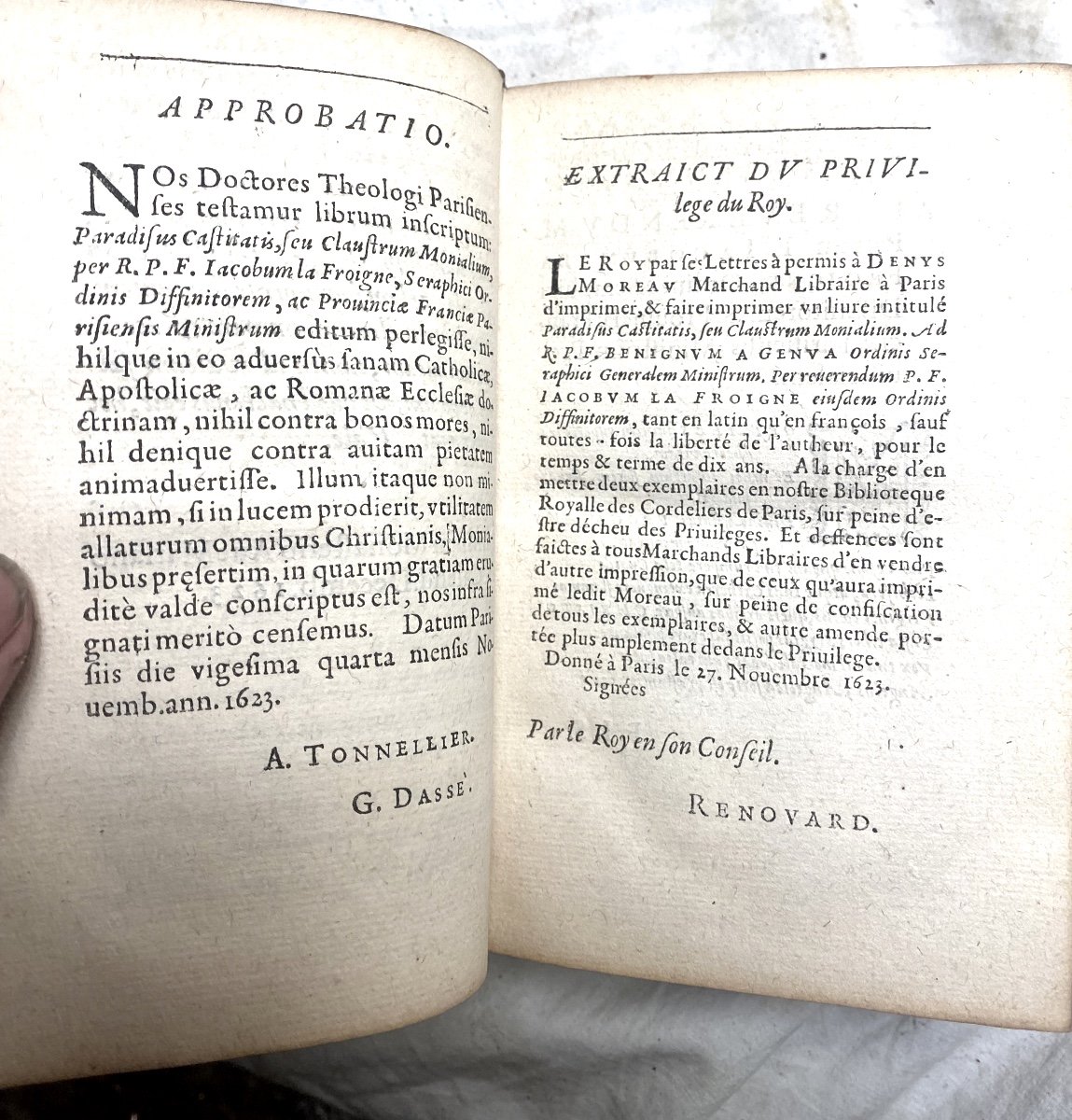 Strong Volume With Moroccan Arms: "paradisus Castitatis Seu Claustrum Monialium" Parisiis 1624 -photo-5