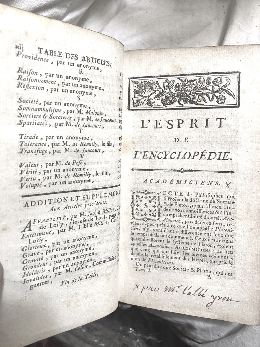  Series: "the Spirit Of The Encyclopedia", Or Selection Of Articles, 5 Volumes In 12. Geneva 1771-photo-6