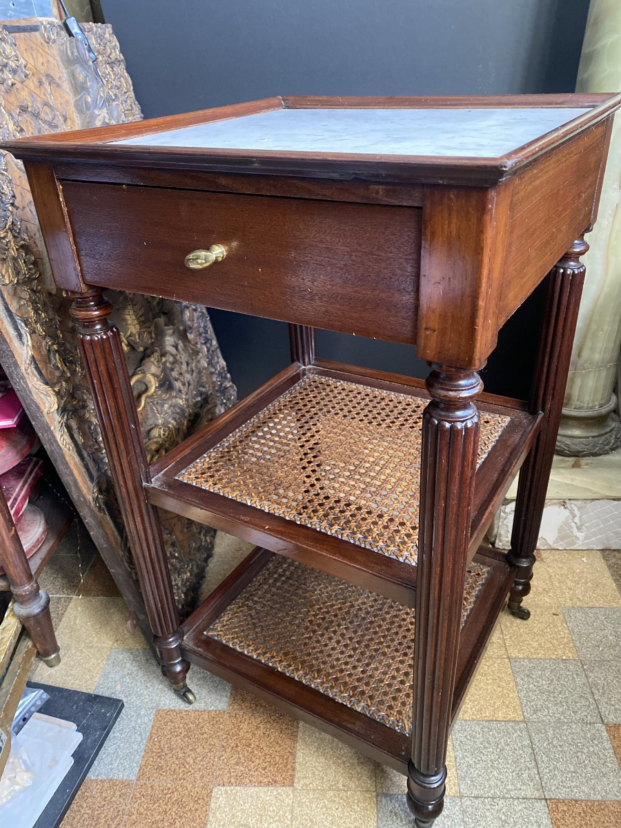 Precious First Empire Worker Column Legs With Cuban Mahogany Bracing 2 Drawers 1810-photo-2