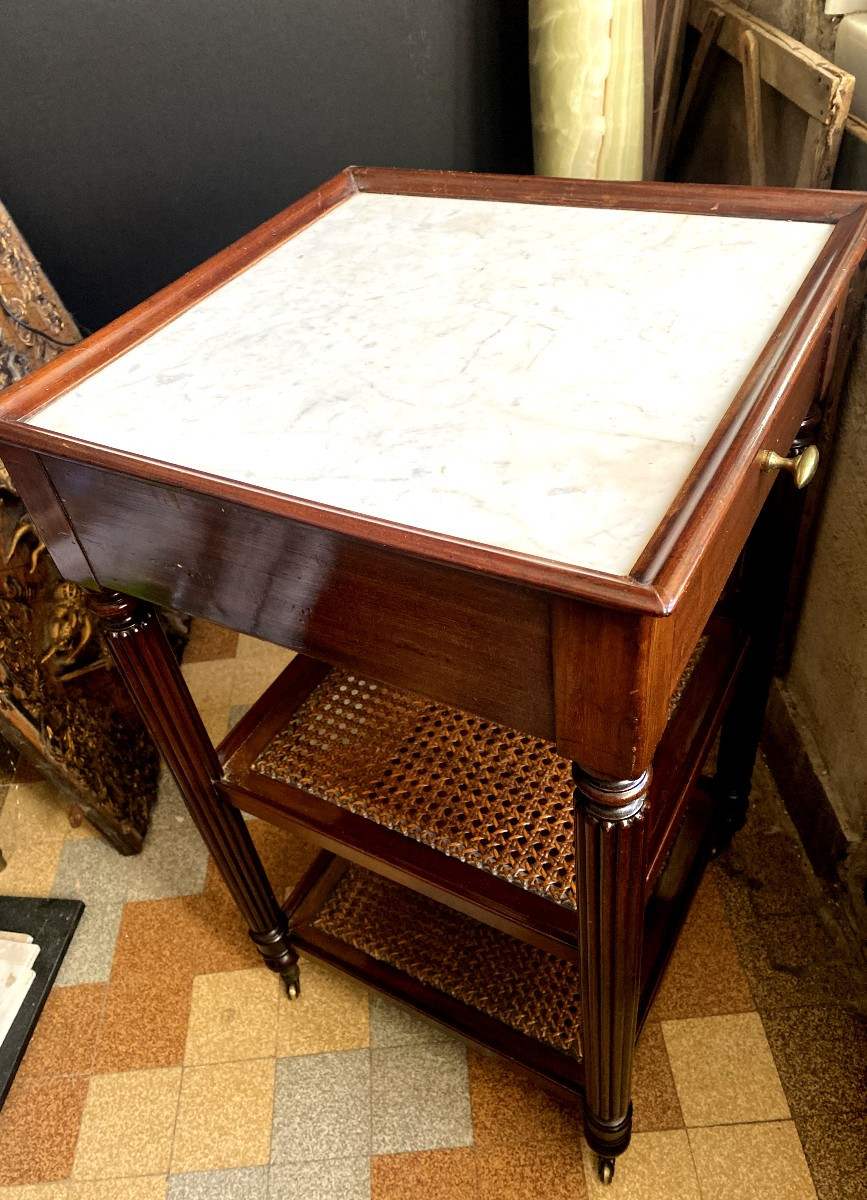 Precious First Empire Worker Column Legs With Cuban Mahogany Bracing 2 Drawers 1810-photo-3