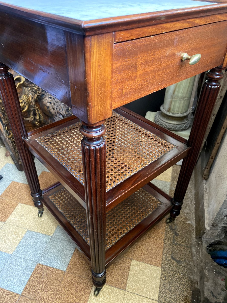 Precious First Empire Worker Column Legs With Cuban Mahogany Bracing 2 Drawers 1810-photo-4