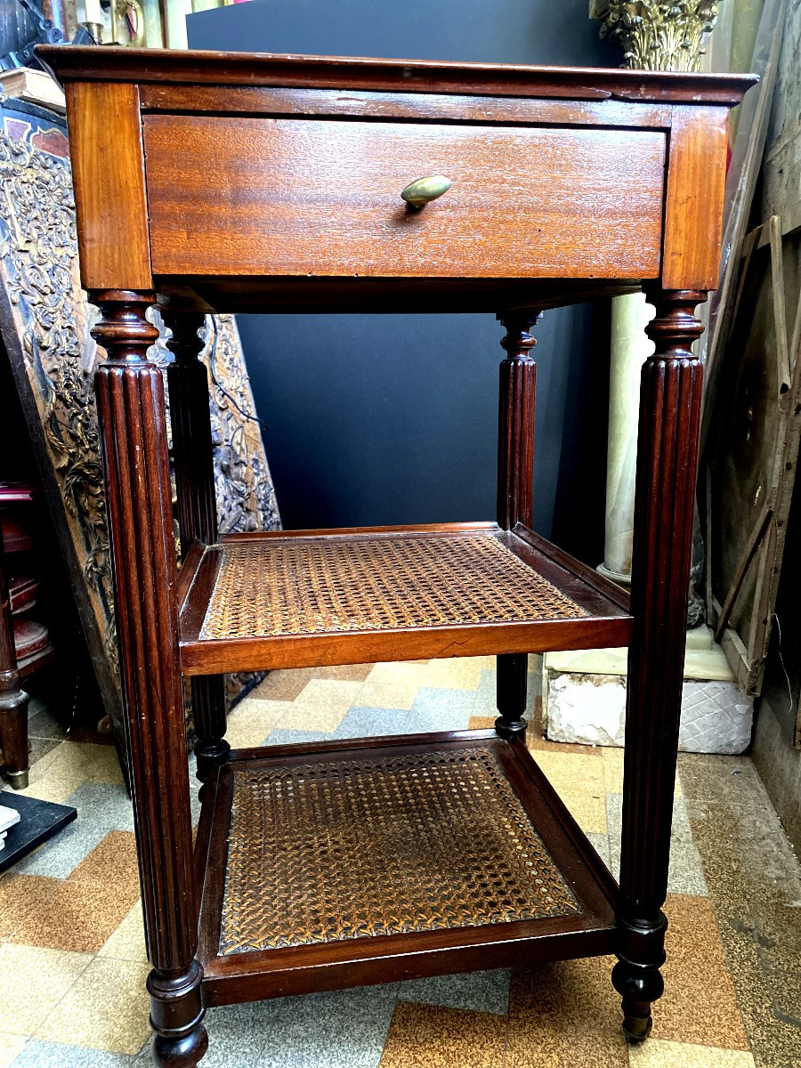 Precious First Empire Worker Column Legs With Cuban Mahogany Bracing 2 Drawers 1810-photo-1