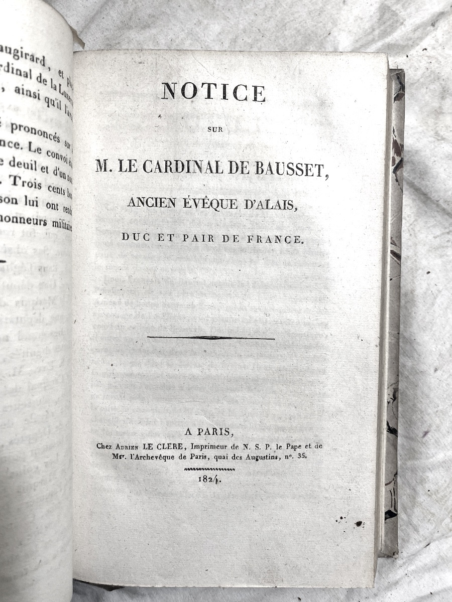 Important Recueil De 10 P 1800 à 1826 De Pièces Touchant l'Eglise 1 Vol. In 8 , Aux Armes 19ème-photo-4