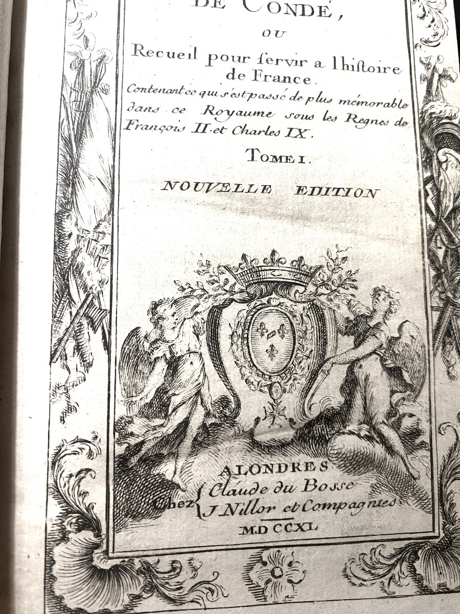  6 Vol.Mémoires De Condé Où Recueil Pour Servir A l'Histoire De France François II & Charles IX-photo-3