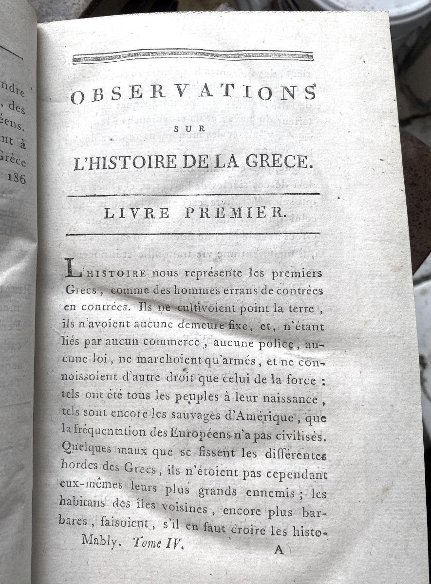   Collection Complète Des Oeuvres De l'Abbé De Mably 14 Vol. In 8 An III De La République  1794-photo-6