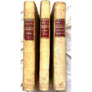 Three Beautiful Volumes In 12 In White Vellum: History Of The Order Of The Holy Spirit, Saintefoix 1767