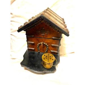 Romantic Beauty Box Filled With Two Silver Eyeshadow Boxes In The Shape Of A 19th Century Dog House