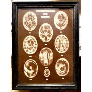 Rare Framed Advertisement Napoleon III: "hair Works All Framed" And Price List  