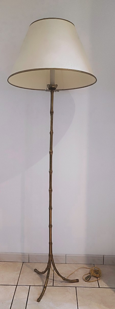 Maison Baguès, Tripod Floor Lamp Imitation Bamboo