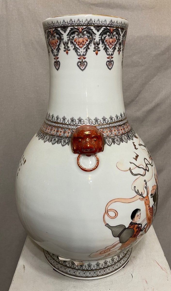 Large Chinese Porcelain Vase From The 1950s-photo-2